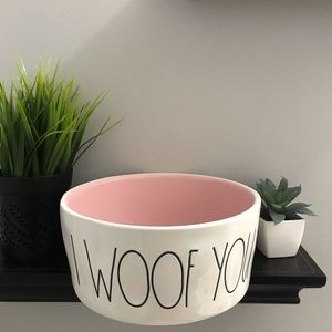 Rae Dunn I woof you large dog bowl